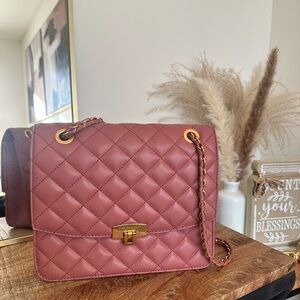 Charles & Keith  Quilted Pink Shoulder Bag